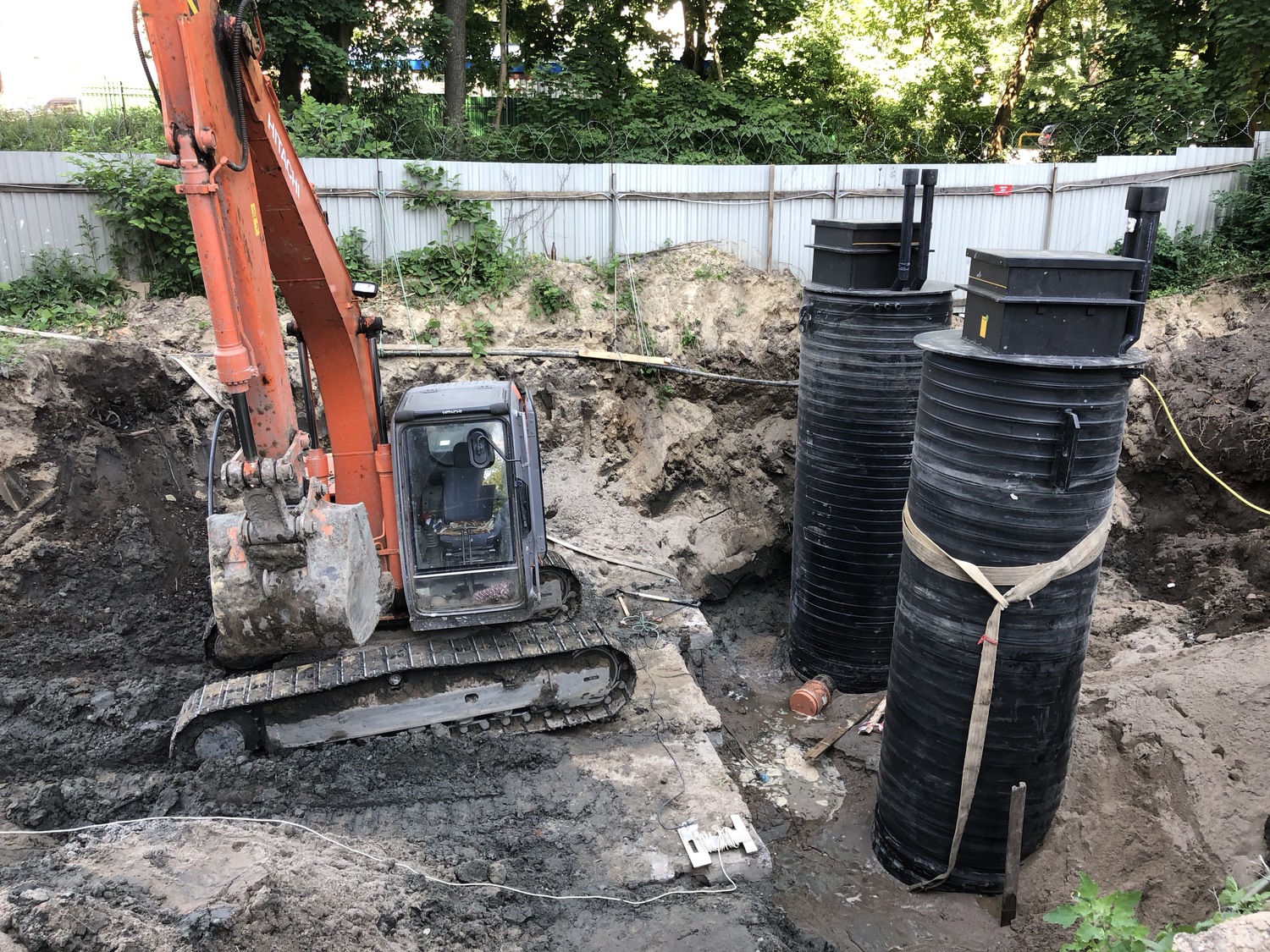 МОНТАЖ КНС С ЗАГЛУБЛЕНИЕМ 7 М